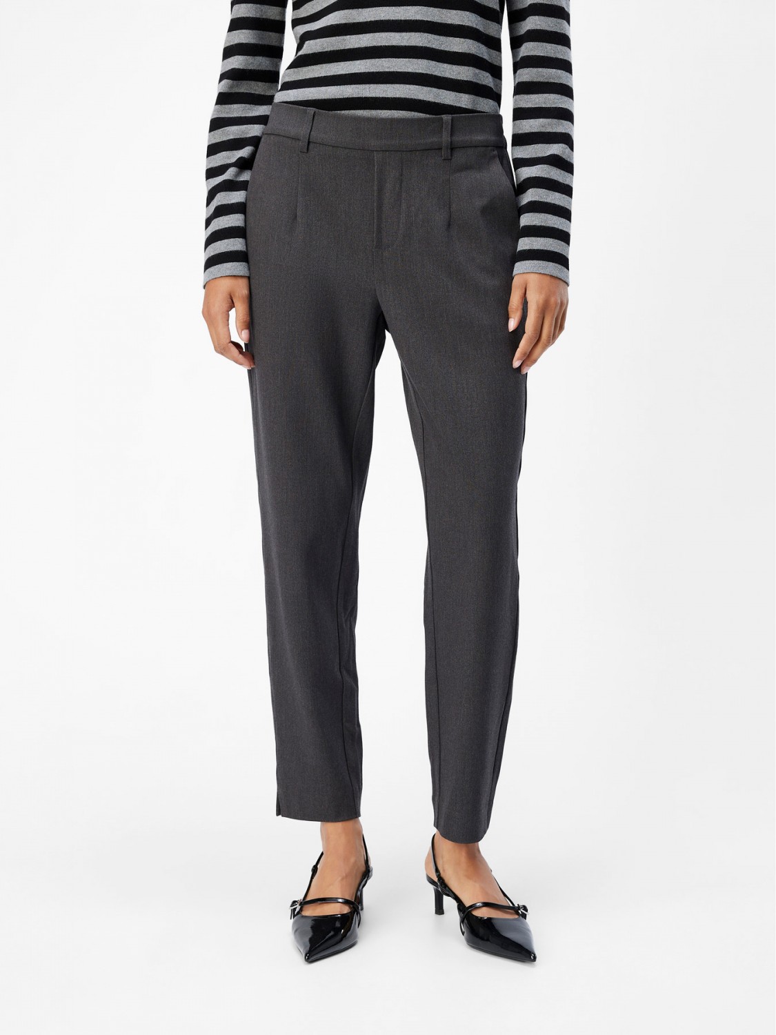 Pantalón Lisa gris melange slim